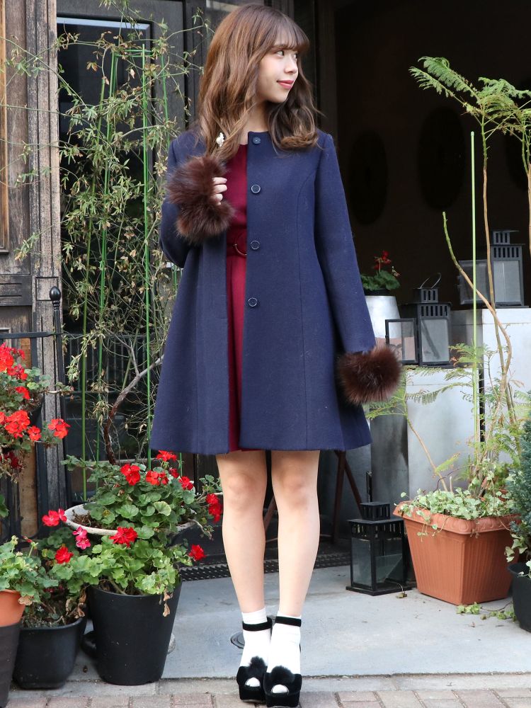 ノーカラーガーリーコート Dazzlin ダズリン のその他コート通販 Tokyo Outlet Week Online