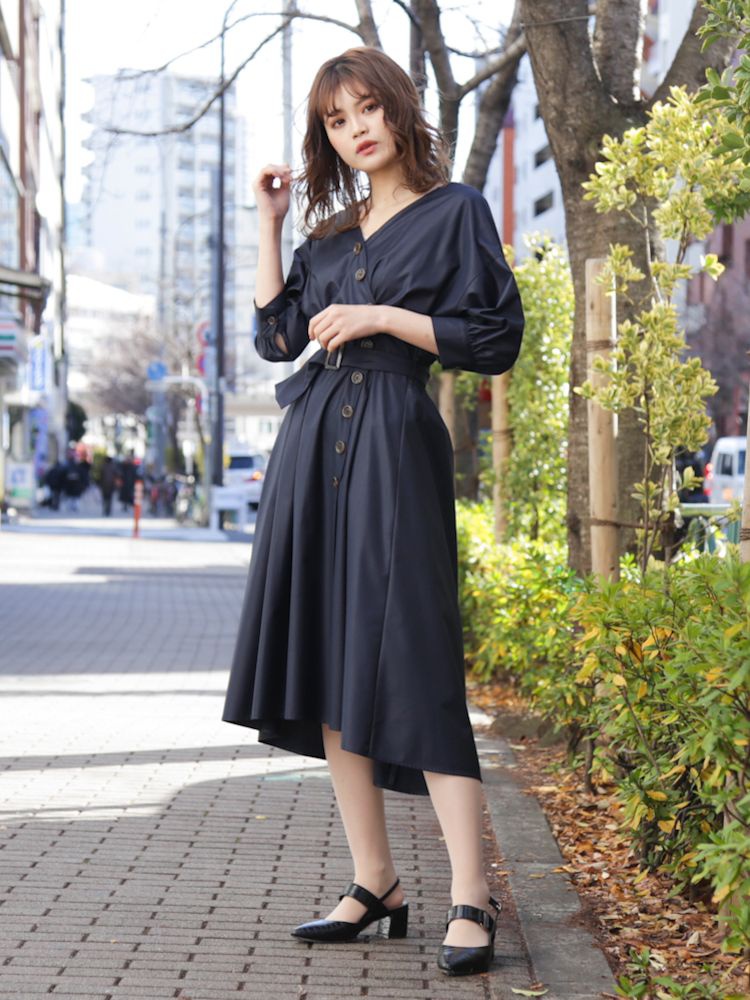 半袖前ボタンフレアワンピース Dazzlin ダズリン のワンピース通販 Tokyo Outlet Week Online