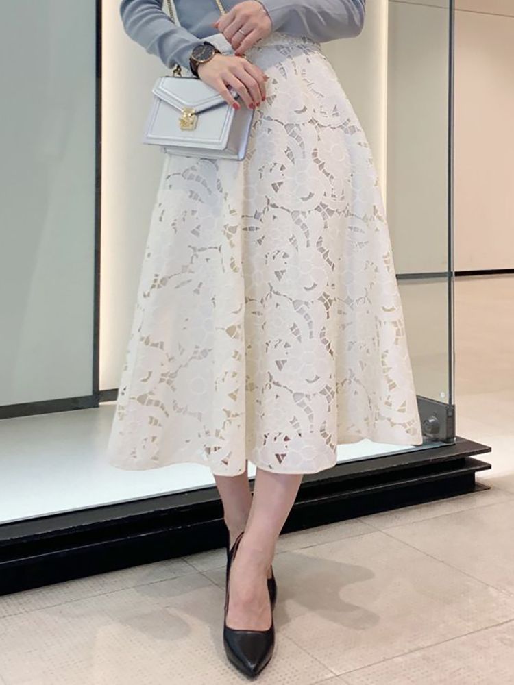 フラワーレースフレアスカート Mercuryduo マーキュリーデュオ のスカート通販 Tokyo Outlet Week Online