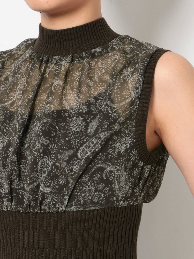 ペイズリー柄リブ切替ロングワンピース Mercuryduo マーキュリーデュオ のワンピース通販 Tokyo Outlet Week Online