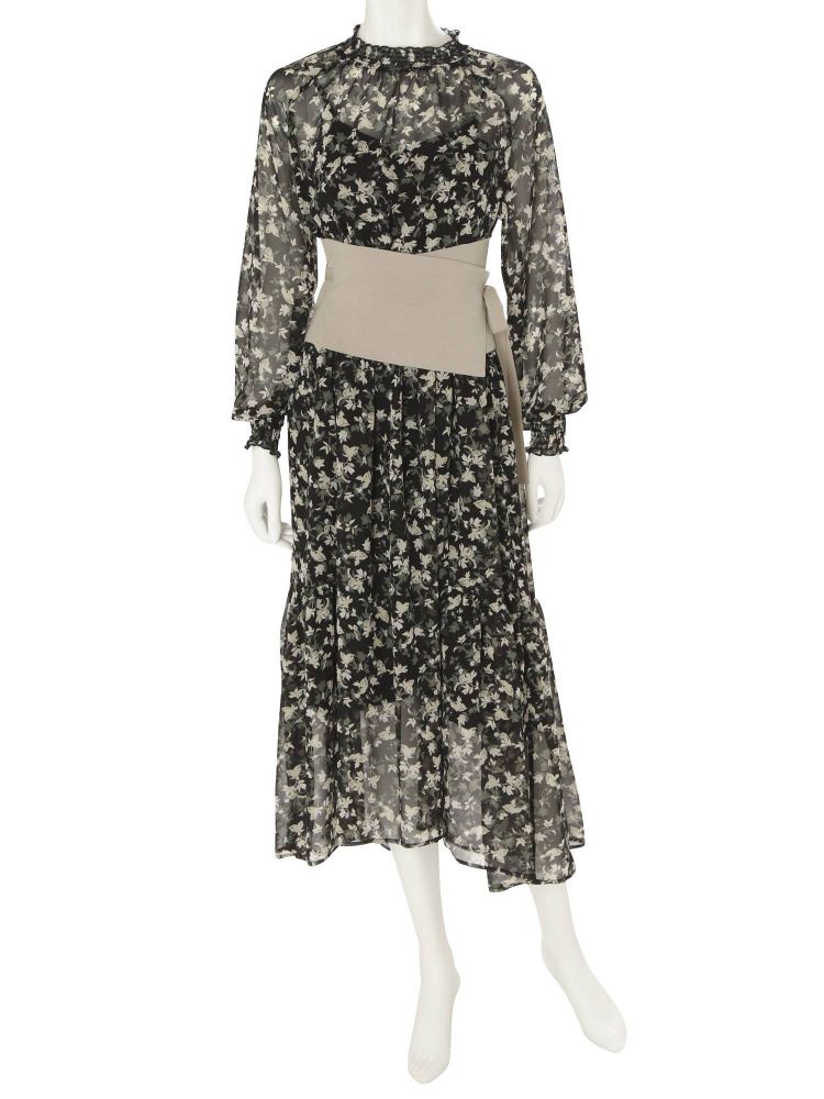 ニットコルセット付フラワープリントロングワンピース Mercuryduo マーキュリーデュオ のワンピース通販 Tokyo Outlet Week Online