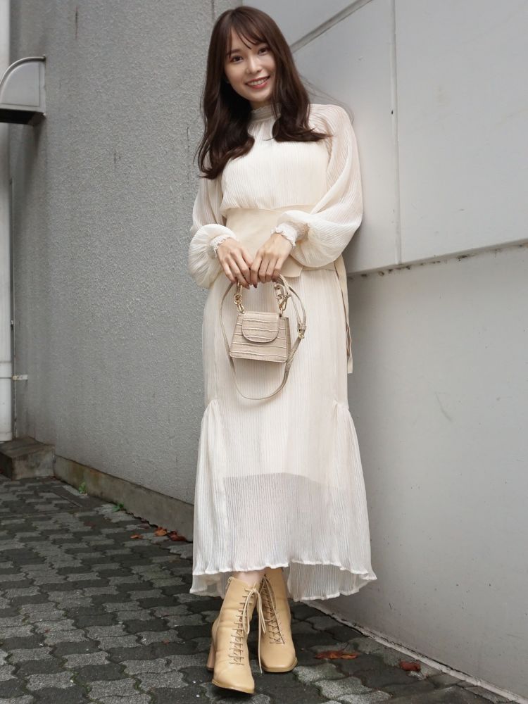 ニットコルセット付プリーツロングワンピース Mercuryduo マーキュリーデュオ のワンピース通販 Tokyo Outlet Week Online