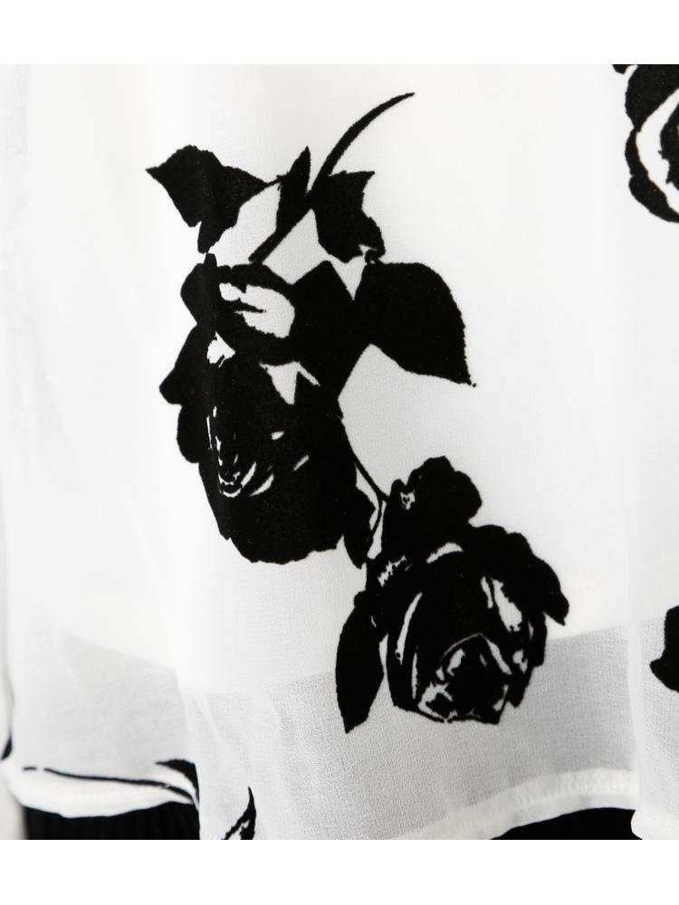 レースupフロッキーフラワーtop Rienda リエンダ のtシャツ カットソー通販 Tokyo Outlet Week Online