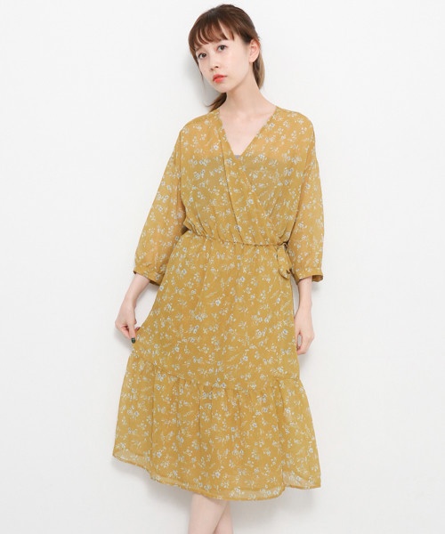 フラワープリントカシュクールワンピース Kbf ケービーエフ のワンピース通販 Tokyo Outlet Week Online