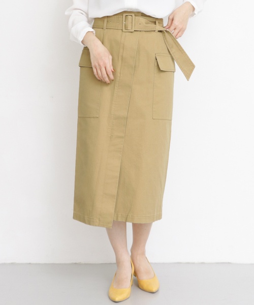 Kbf ダブルポケットベルト付きスカート Kbf ケービーエフ のスカート通販 Tokyo Outlet Week Online
